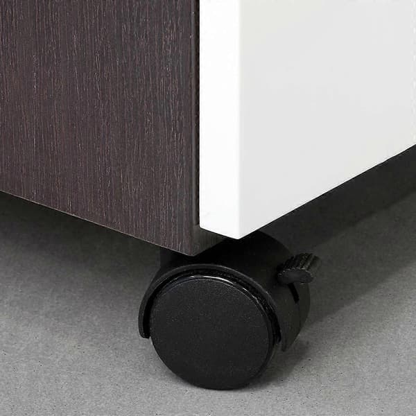 Sæt med 4 drejehjul 50 mm med monteringsplade/kugleleje Sort [DB]