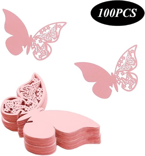 100 sommerfuglplasskort sommerfuglform 3D Flo