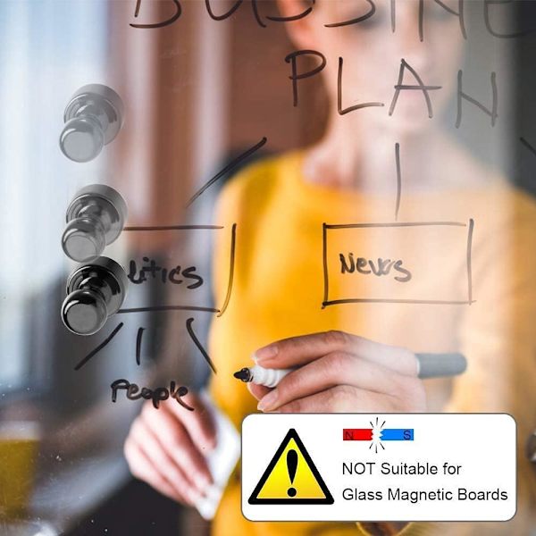 20 kpl musta jääkaappimagneetti, vahva magneetti jääkaappi, taulumagneetti, jääkaappimagneetti aikuisille