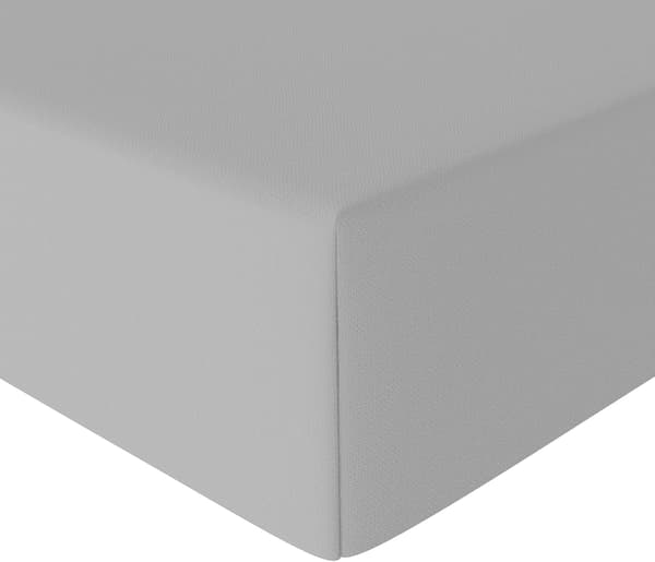 Basics Fitted Sheet, 180 x 200 x 30 cm, Mikrofiber Polyester til Tykke Madrasser op til 30 cm, Lysegrå