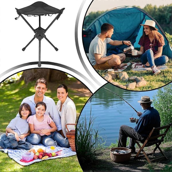 Fällbara stolar Svängbar fällstol Fiske Pall Strand Resa Utomhus Backpacking