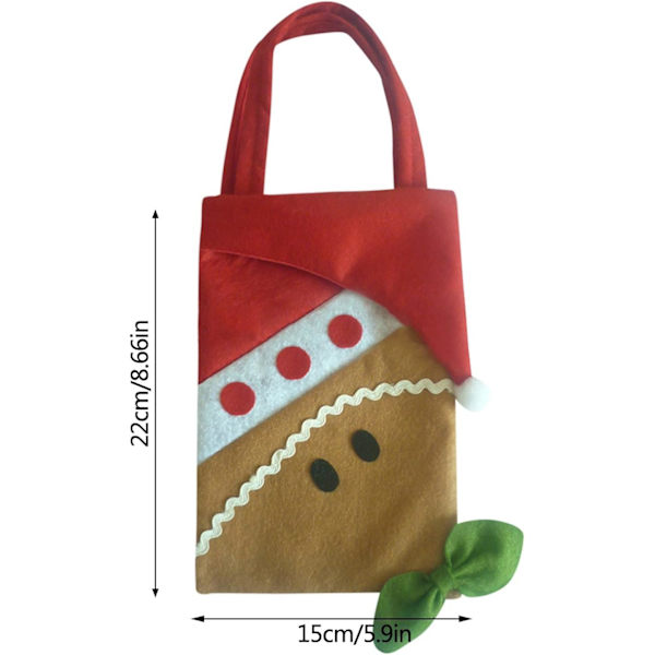 God Jul Presentpåsar, Juläpple Godis Snacks Jutesäck