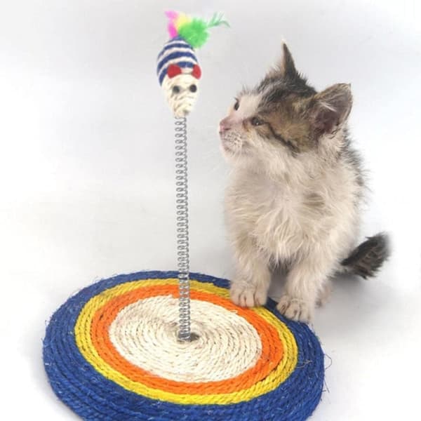 Cat Scratch Board Cat Products Pet Supplies Cat Turntable Toy Simulation Mouse Scratch Board Feather Cat Plush Play