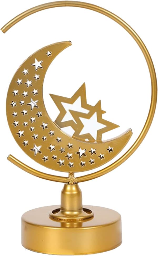 Moon Lamp, Moon and Star Shaped Table Lamp, Decorative Table Lamp, Desk and Bedside Decoration.