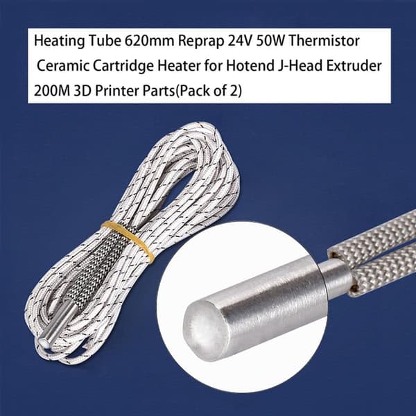 2pcs Heating Tube Ceramic Heater for J-Head Extruder Printer Hotend Replacement Part