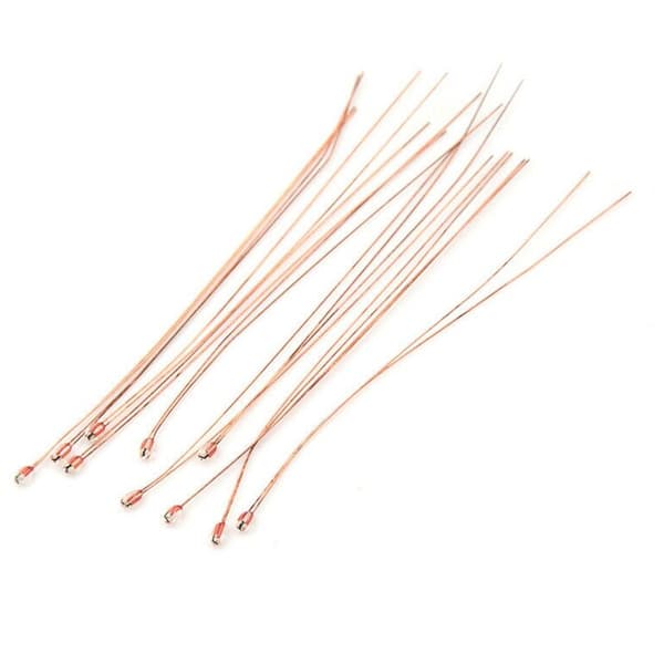 50 stk. NTC 3950 1% 100K Ohm termistor højpræcisionssensor til 3D-printerudskrivning Reprap Hotend Mk2A Mk2B10K guld