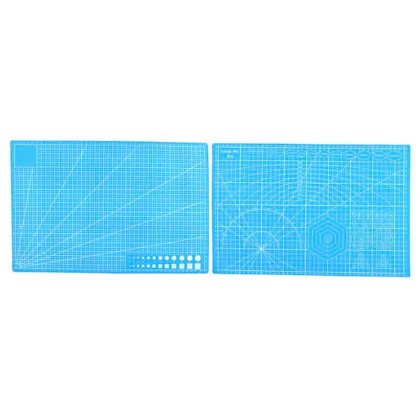 Self-healing PVC Cutting Mat A3 Grid for Paper Leather Fabric Blue