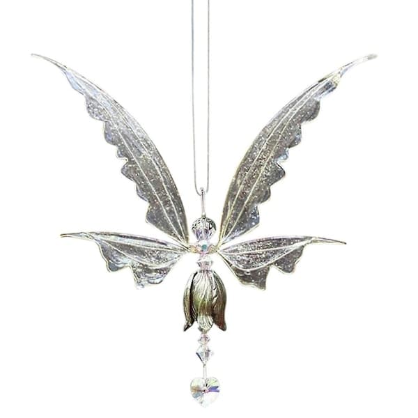 For Creative Fairy Wind Chime Wing Wind Chime Charm Art Craft Gift White White White