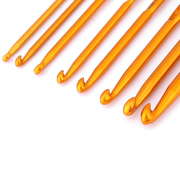 Golden Aluminum Double Pointed Knitting Needles Set 8 Pieces