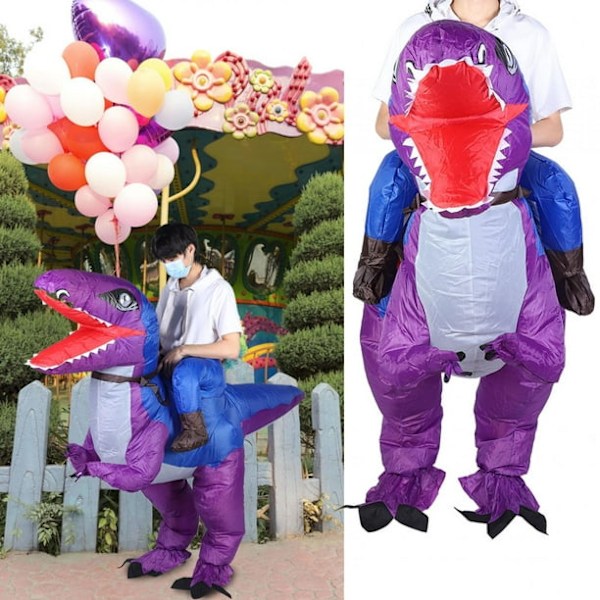 Festklær, oppblåsbar drakt, full dinosaur-kropp for voksne, barnebursdager