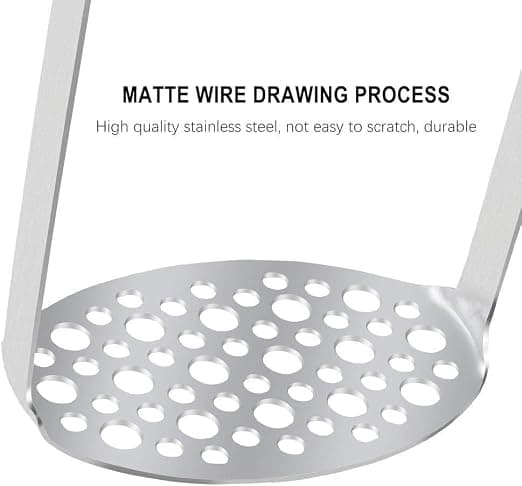 Potatispress i rostfritt stål (svart 11×7,5×17,5 cm), potatispress