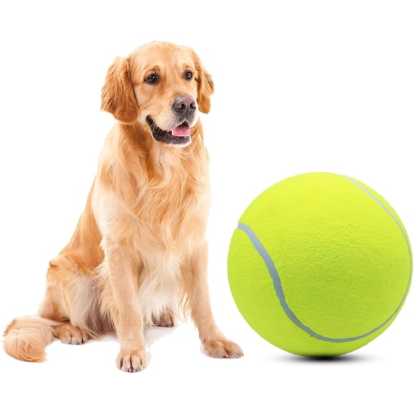 6,5 cmOversize Giant Tennis Ball Dog Tennis Ball Suuri lemmikkieläinten purulelu ulko-/sisäurheiluun koiranpallolahja neulalla (keltainen)
