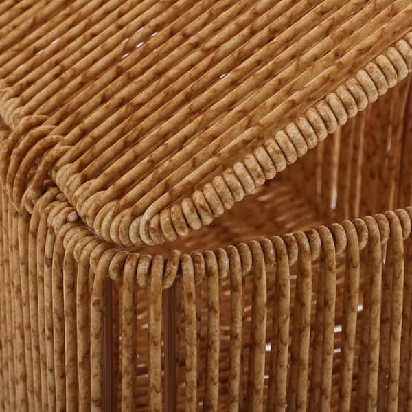 Woven Shelf Baskets with Lids - Rectangular Rattan Storage Basket with 2 Dividers