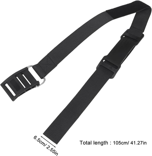 Diving Cylinder Strap, Adjustable with Cam Buckle and Non-Slip Pads