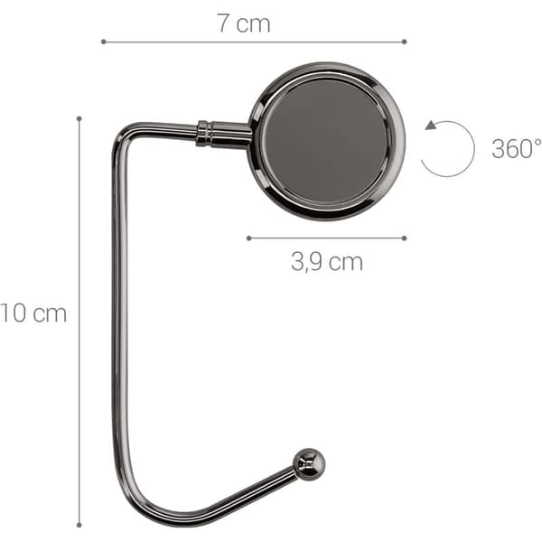 2 st Handbag Hooks - Black - Foldable Bag Hook - Bag Holder for Table or Desk - Handbag Hanger and Small Items