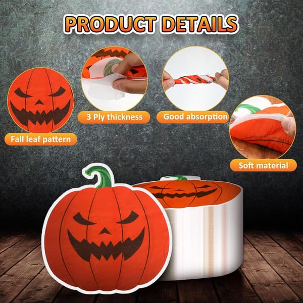 120 stk Halloween papirservietter, 13 x tommer