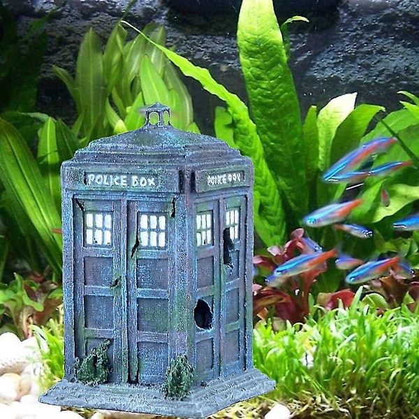 Sentry Akvarium Ornament Polis Kiosk 4.1 X 3.9 X 6.69 Tum