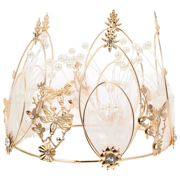 1 st Crown Cake Topper Födelsedagstårta Dekoration Mesh Crown Ornament FesttillbehörL L