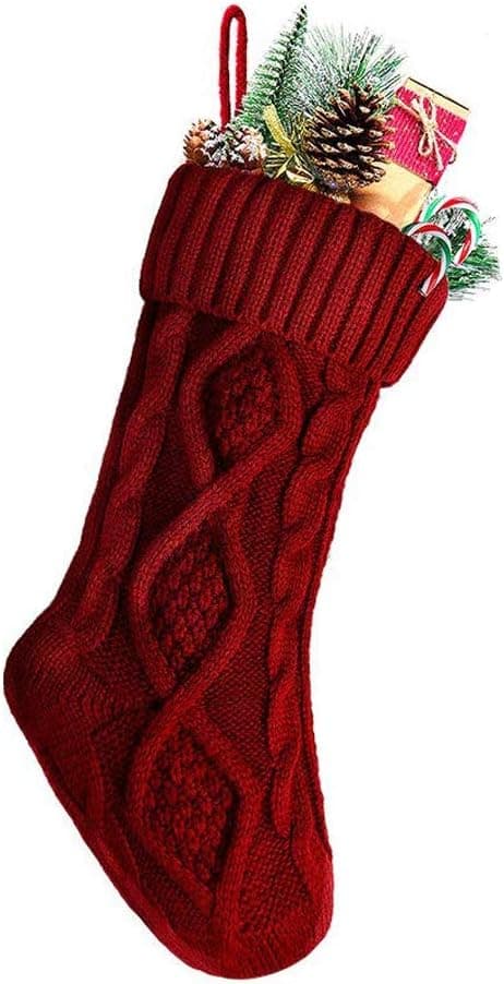 Christmas Stocking Christmas Stocking Christmas Tree Hanging Large Candy Bag Gift Bag Decorative Gift Stocking Fireplace Hanging
