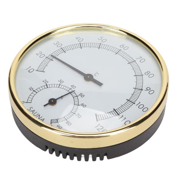 Sauna Thermometer Wall Mounted Clear Scale Physical Induction Stainless Steel Hygrometer