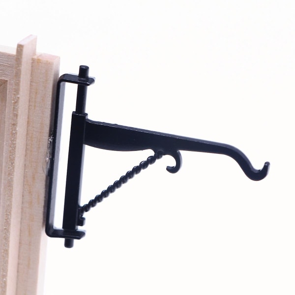 2pcs Miniature Plant Hangers Mini Hanging Plant Brackets Micro Hook Bracket For Tiny HouseBlack4.8x4