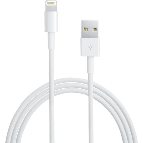 2 meter højkvalitets Apple Lightning USB-kabel til iPhone og iPad Hvid