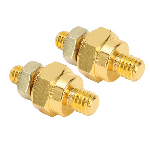 2 Pcs Brass Battery Terminal Adapters, Side Post Battery Terminal Adapters, Bolt-On Charging System