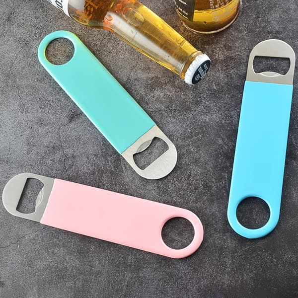 3-pack Heavy Duty Flat Bottle Openers in Stainless Steel, Solid Beer Openers, 18 cm