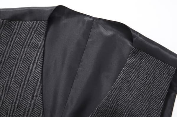 Herr Slim Fit Dobbelspent Vest Mørkegrå Dark Gray 2XL Dark Gray 2XL