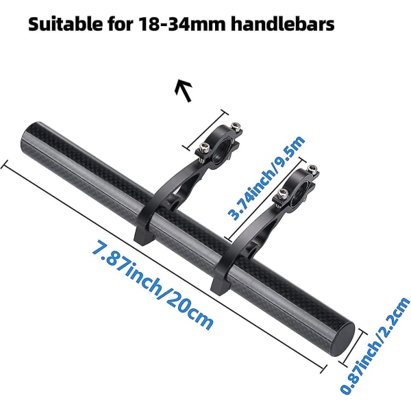 Polkupyörän ohjaustangon jatke, polkupyörän jatkeen kiinnitys, ohjaustangon jatke polkupyörän ohjaustangon jatke Polkupyörän ohjaustanko ohjaustankoon, jossa on 18-34 mm,