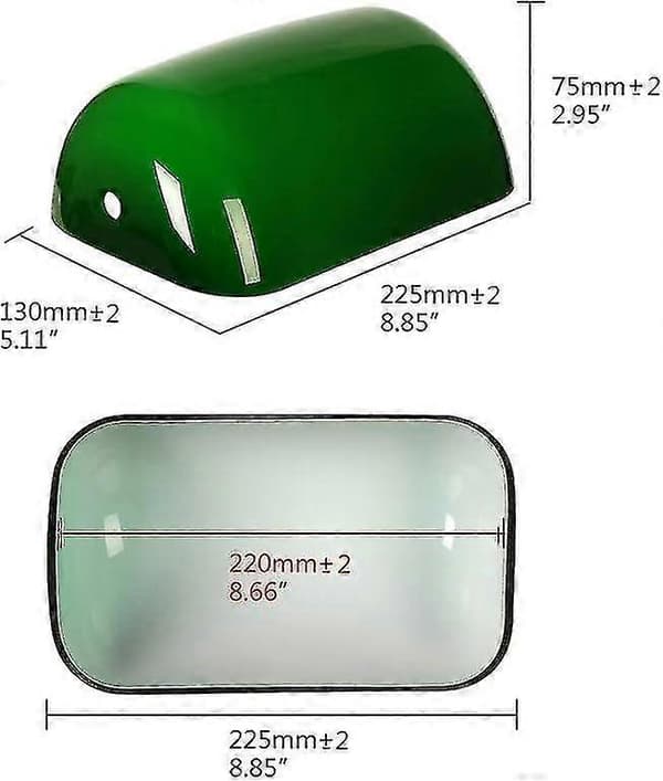Green Desk Lamp Replacement Glass Bankers Shade