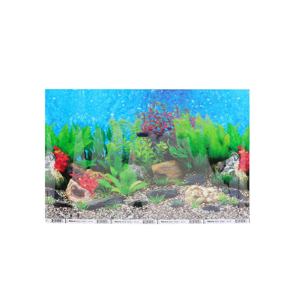 Bakgrund Klistermärke Självhäftande Bakgrund Dekorativa bilder Undervattensbakgrund Dekor för akvarium Fis 42*30CM