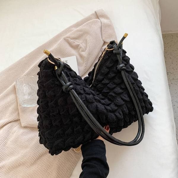 Mode Dame Tasker med stor kapacitet Trendy Sort