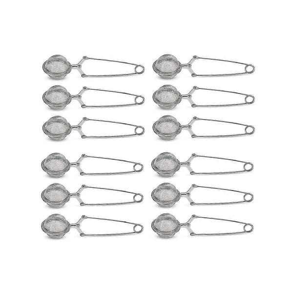 12 pcs Tea Strainer, Premium Stainless Steel Tea Strainer with Handle for Loose Leaf Tea Fine Mesh Tea