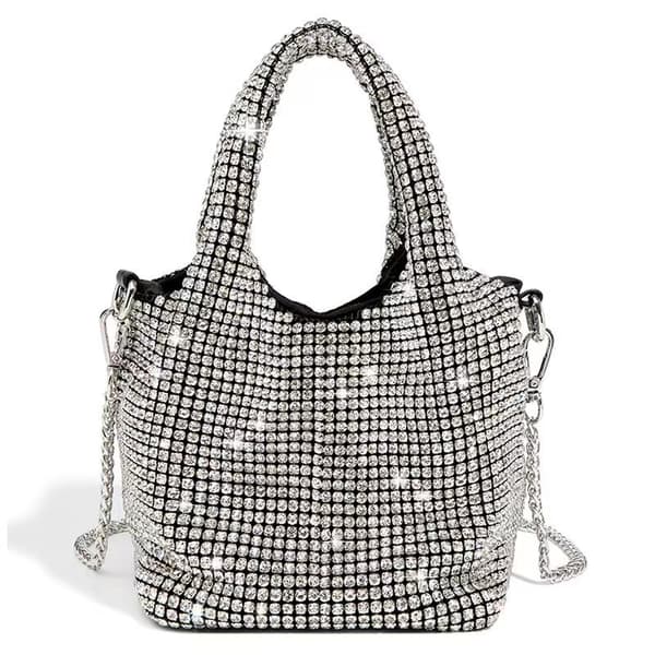 Dam Aftonväskor Strass Handväska Glittrig Crossbody Väska Bröllop Balväska