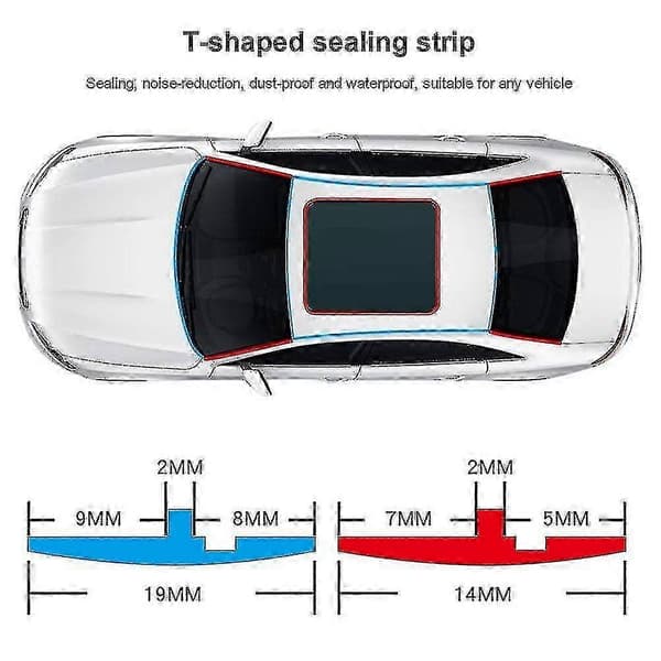 Rubber Sealing Strips for Car Window Protection 19mmX2m