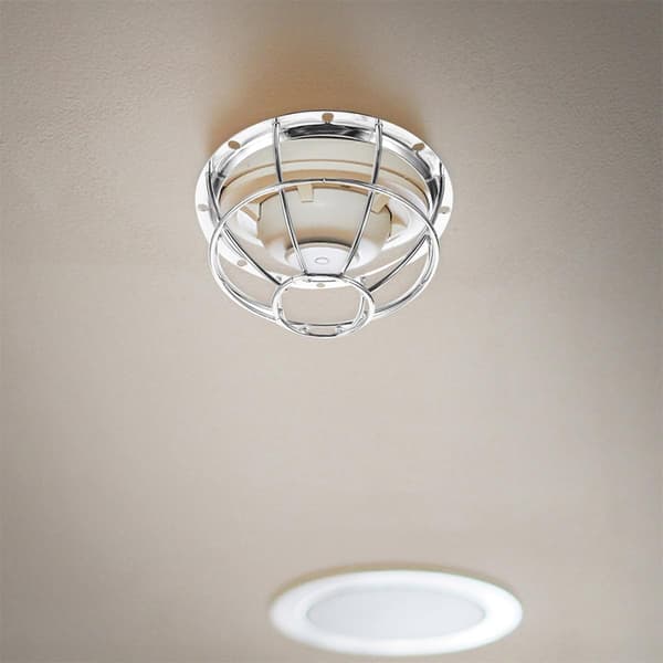 4 st sprinklerskydd med silverbas 106-132 mm brandskyddsgaller
