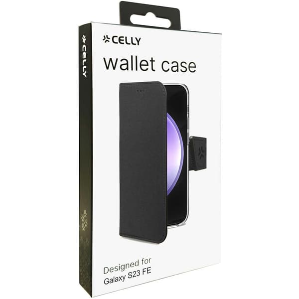 Wally Wallet Case Galaxy S23 FE Musta Svart