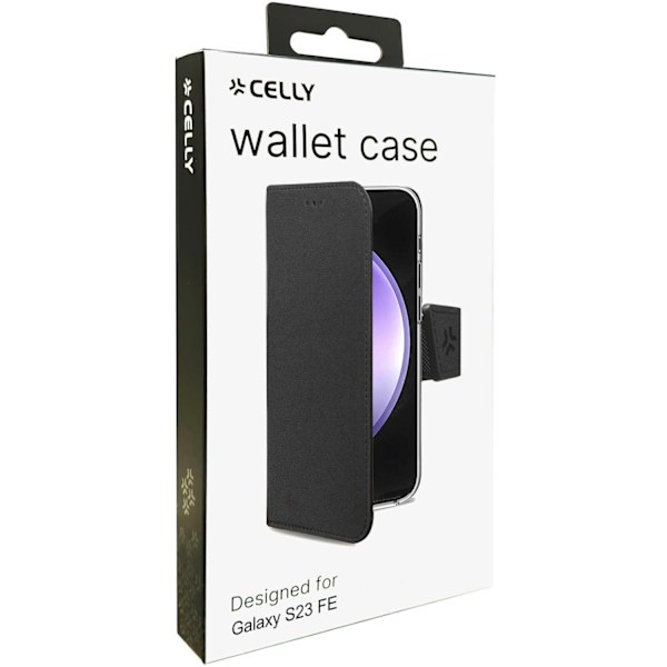 Wally Wallet Case Galaxy S23 FE Sort Svart