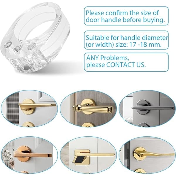 Dørstopper (Transparent) 10 stk PVC Dørkantstopper Dørbuffer Silikon Dør Anti-Dørhåndtakbeskyttelse