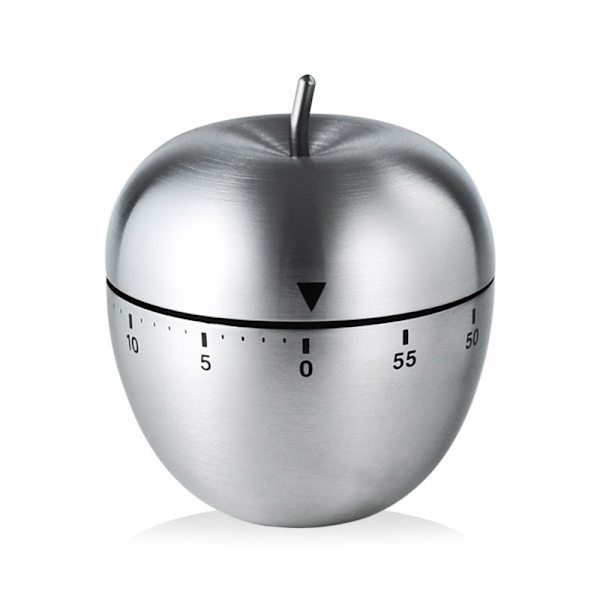 Timer, til ægtimer, rustfrit stål metal mekanisk vision nedtælling madlavning med alarm køkken timer til børn læring, kosmetisk