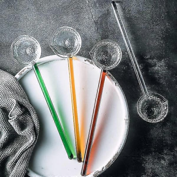 Long Handle Ice Cream Spoons Clear Ice Cream Scoops for Soup Tea Coffee Kitchen Scoop