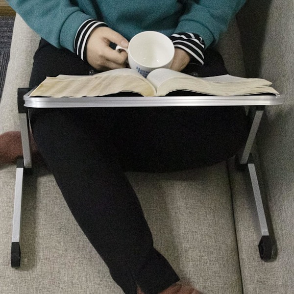 Stor Bokstøtte Justerbar for Seng Sofa, Multifunksjonell Laptopstativ Bokholder med Sideklips, Ergonomisk Multi Høyder Vinkler