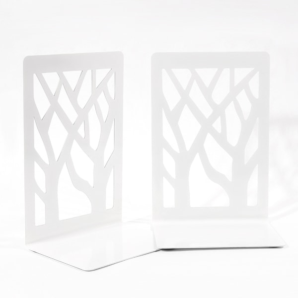 2 parin Tree Design modernit kirjahyllyt, liukumaton kirjateline, raskas metallisäilytys CD-levyille, koristeellinen kirjatulppa