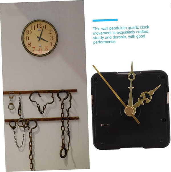 Silent Clock Movement Kit for Wall Clock with Clock Hands, Easy Installation, Compatible with Various Styles and Sizes [DB]
