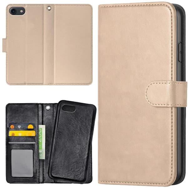 iPhone 7/8/SE - Plånboksfodral/Skal Beige Beige Beige Beige Beige