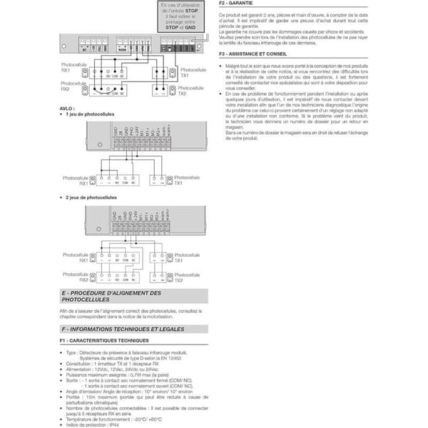 114359 12/24V photocells for gate motorization