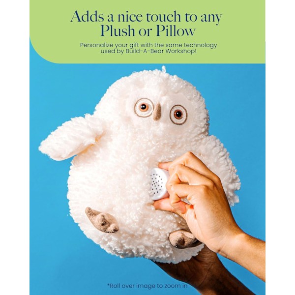 30 Second Voice Recorder (2 Pack) - Record a Personalized Message for a Stuffed Animal, Teddy Bear, Doll