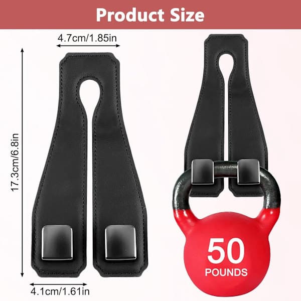 2-pack upgraded car seat hooks, premium leather headrest hooks with metal hooks, back seat storage bag (black)