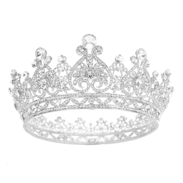 Krystallkrone Brud Dronning Krone SØLV sølv silver